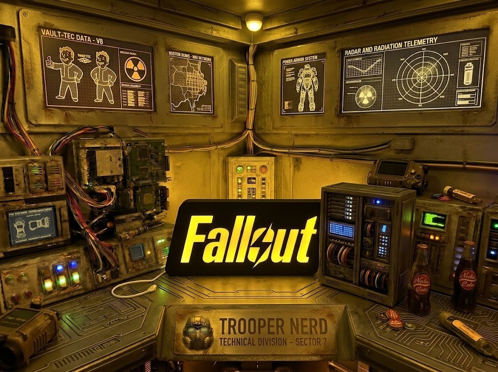 Fallout Video Game Vault-Tec LED Light Box 10.51