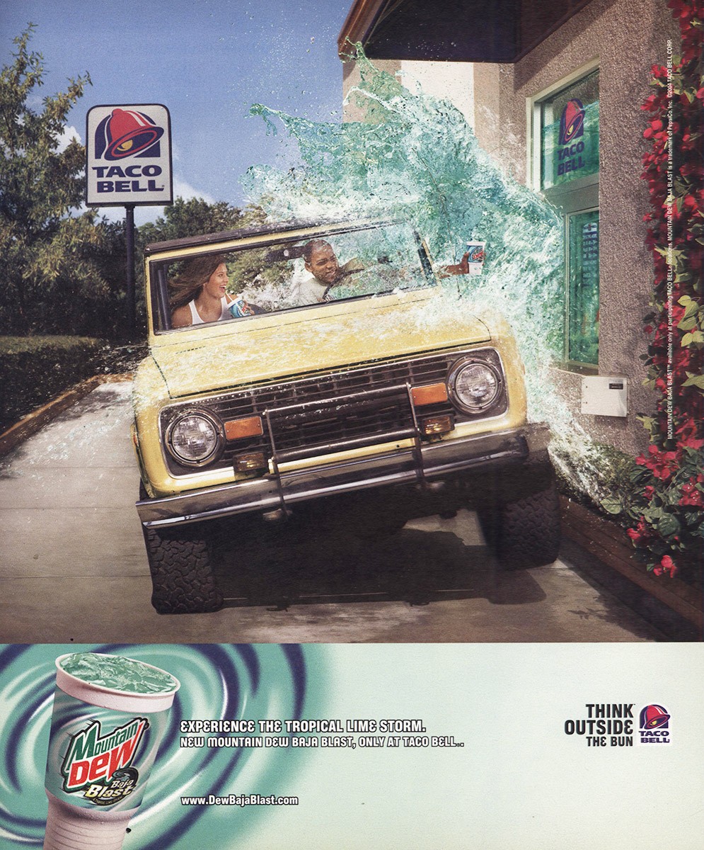 2004 Taco Bell: Tropical Lime Storm Vintage Print Ad 2004 Taco Bell: Tropical Lime Storm Vintage Print Ad