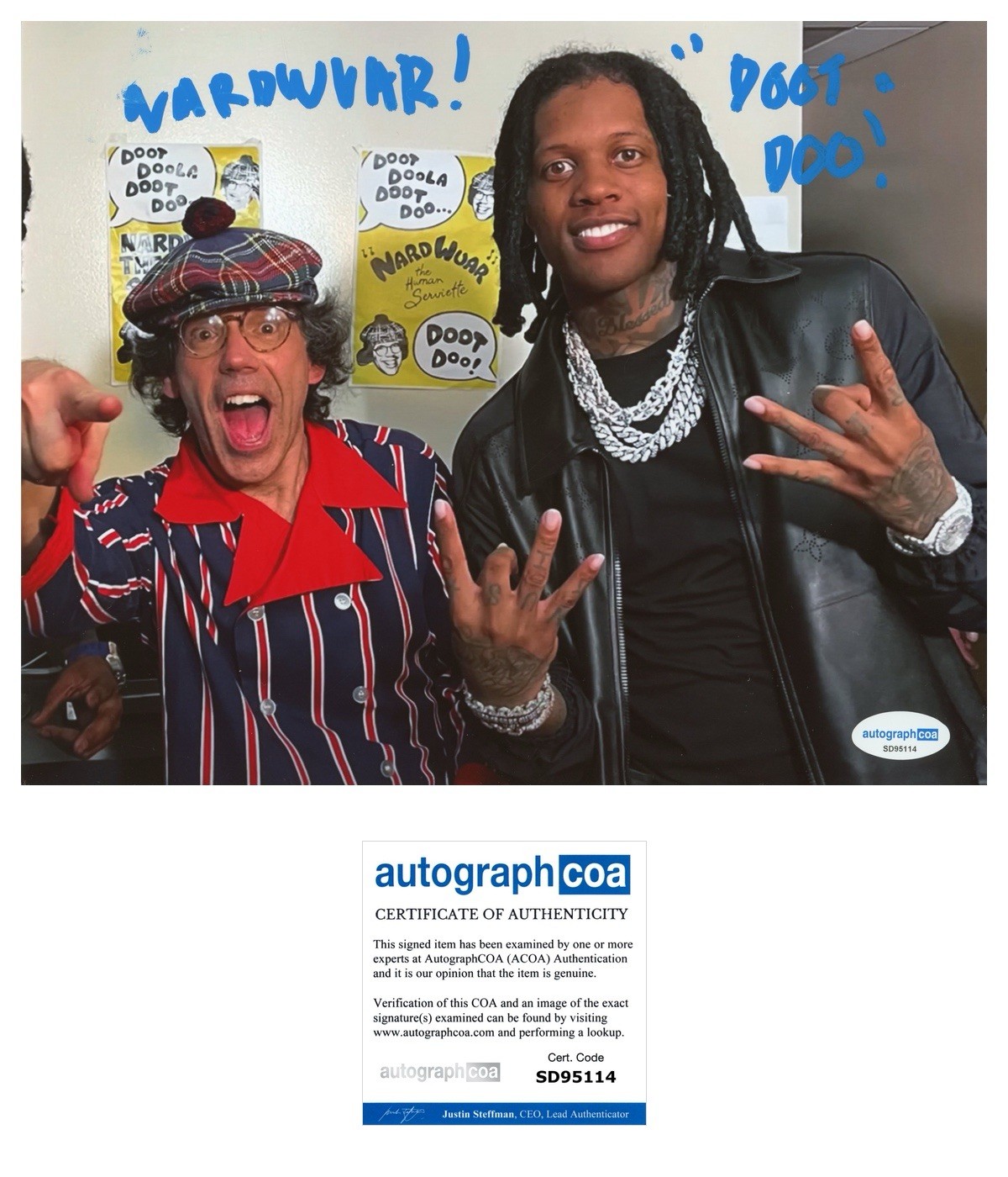 NARDWUAR INTERVIEW SIGNED LIL DURK 8x10 PHOTO - ACOA COA NARDWUAR INTERVIEW SIGNED LIL DURK 8x10 PHOTO - ACOA COA