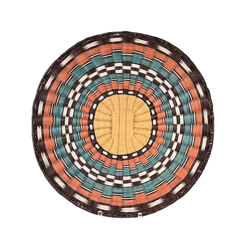 Hopi Pueblo Wicker Plate Basket Late 20th Century  1.4375\