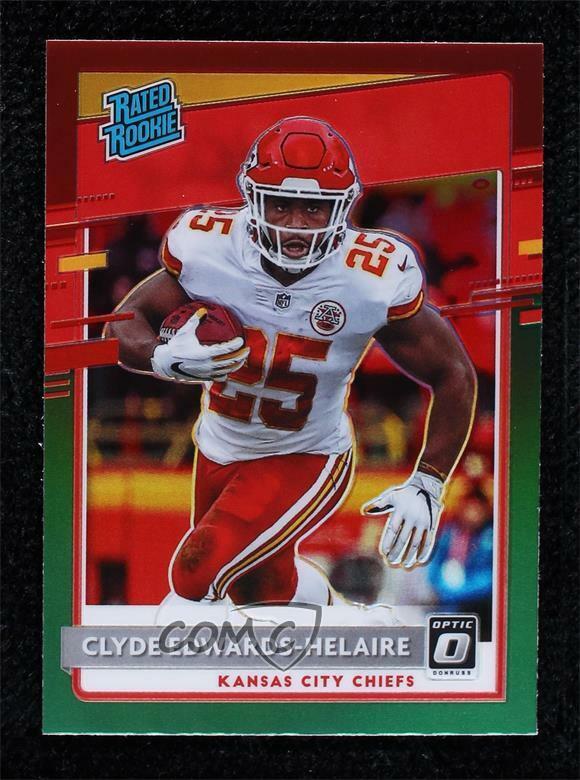 2020 Donruss Rated Preview Optic Red and Green Clyde Edwards-Helaire Rookie RC