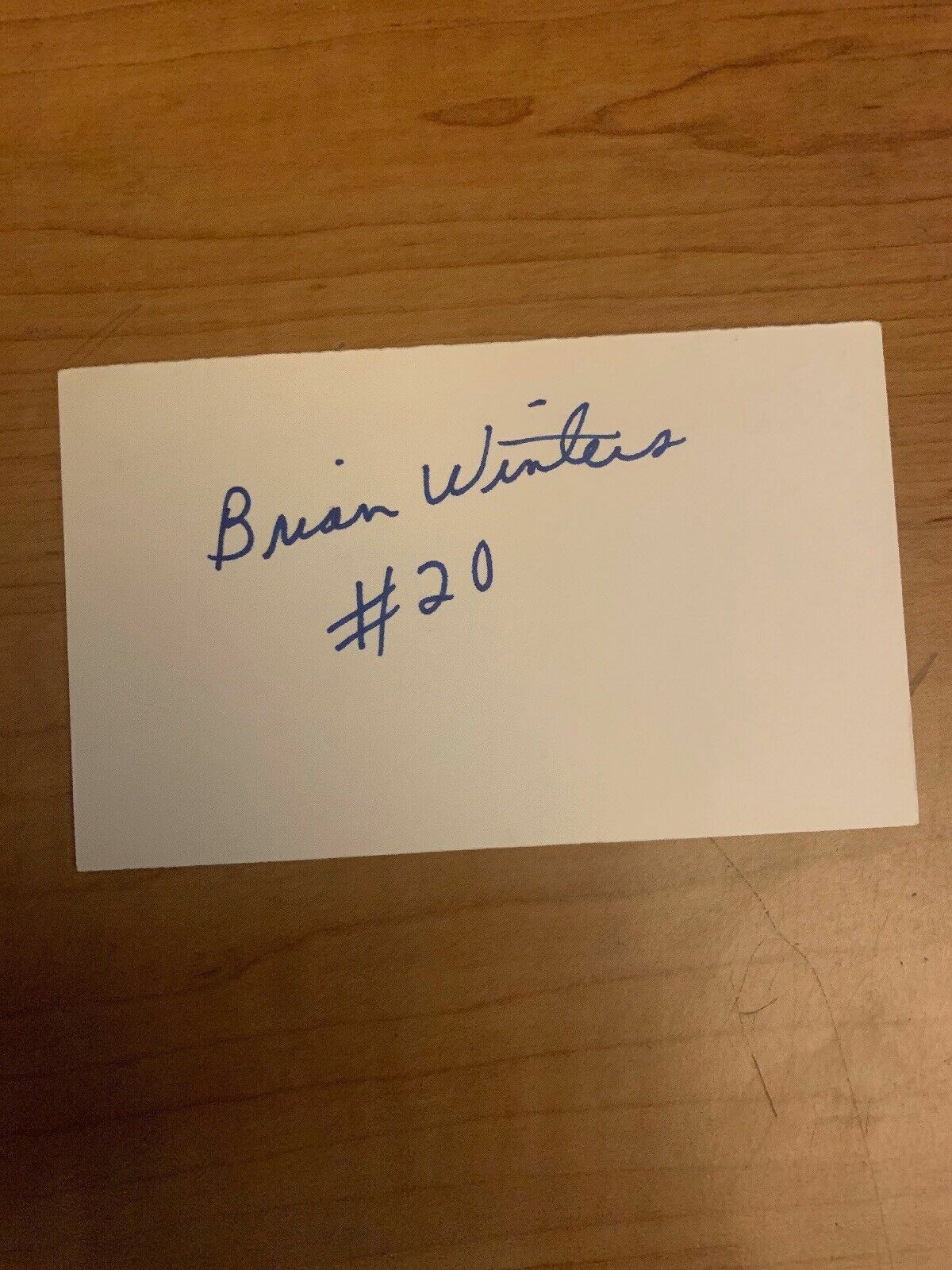 BRIAN WINTERS - LAKERS BASKETBALL - AUTHENTIC AUTOGRAPH SIGNED- B4103