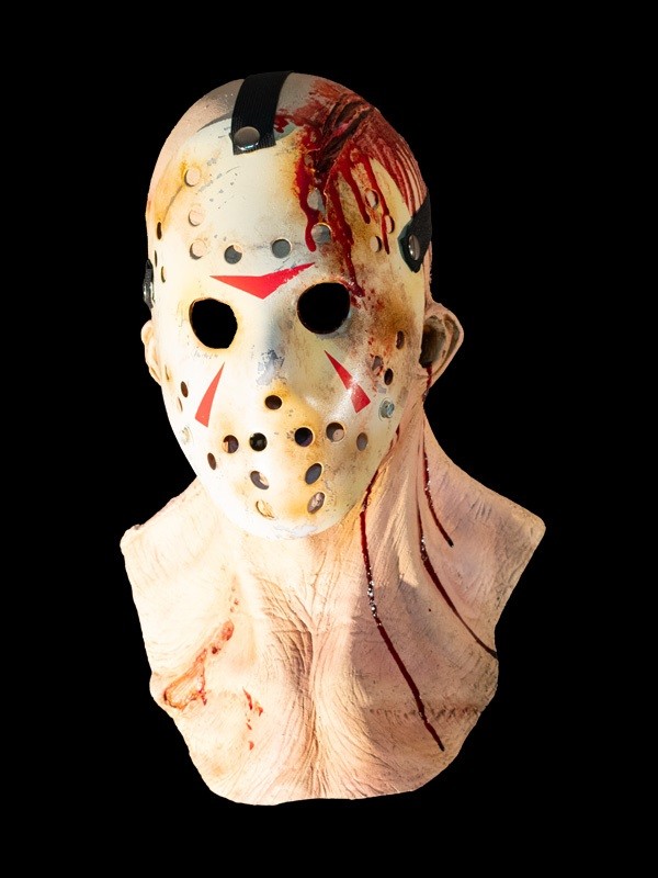 Awesome Terrifying Bloody Jason Voorhees Hood and Hockey Mask Set
