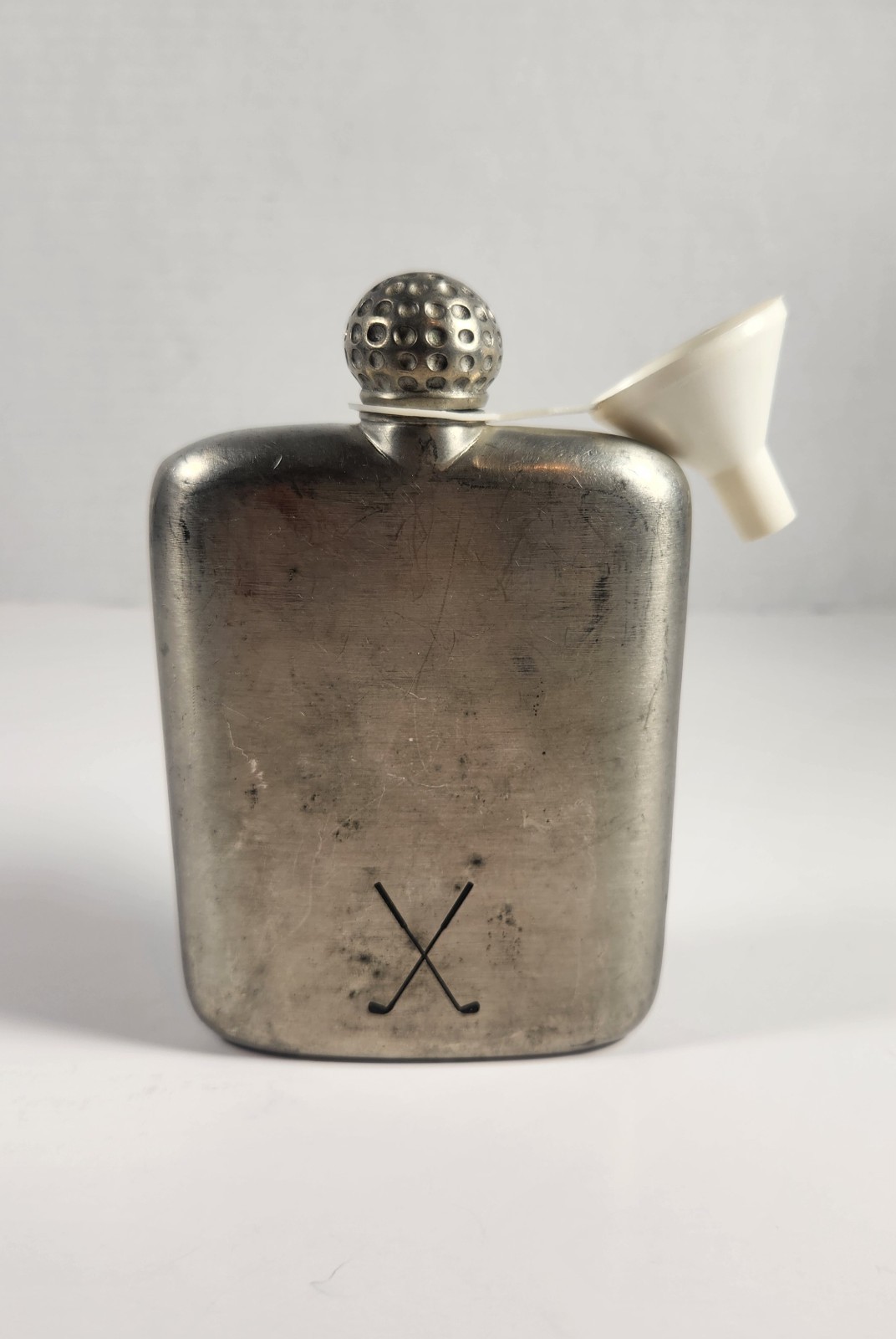 VINTAGE ROYAL SELANGOR PEWTER HIP FLASK GOLF CLUBS VINTAGE ROYAL SELANGOR PEWTER HIP FLASK GOLF CLUBS