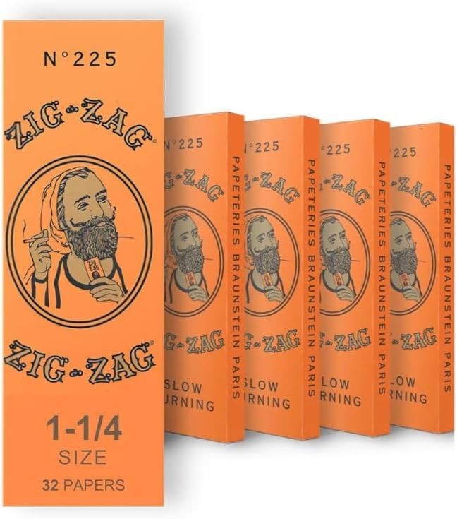 Rolling Papers 1 1/4 French Orange 5 Booklets 160 Sheets Slow Burn 008660007247
