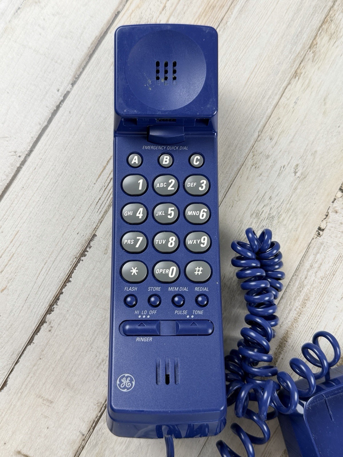 Vintage GE Desk Phone Blue General Electric MODEL 2-9222BLC - Tested, Works