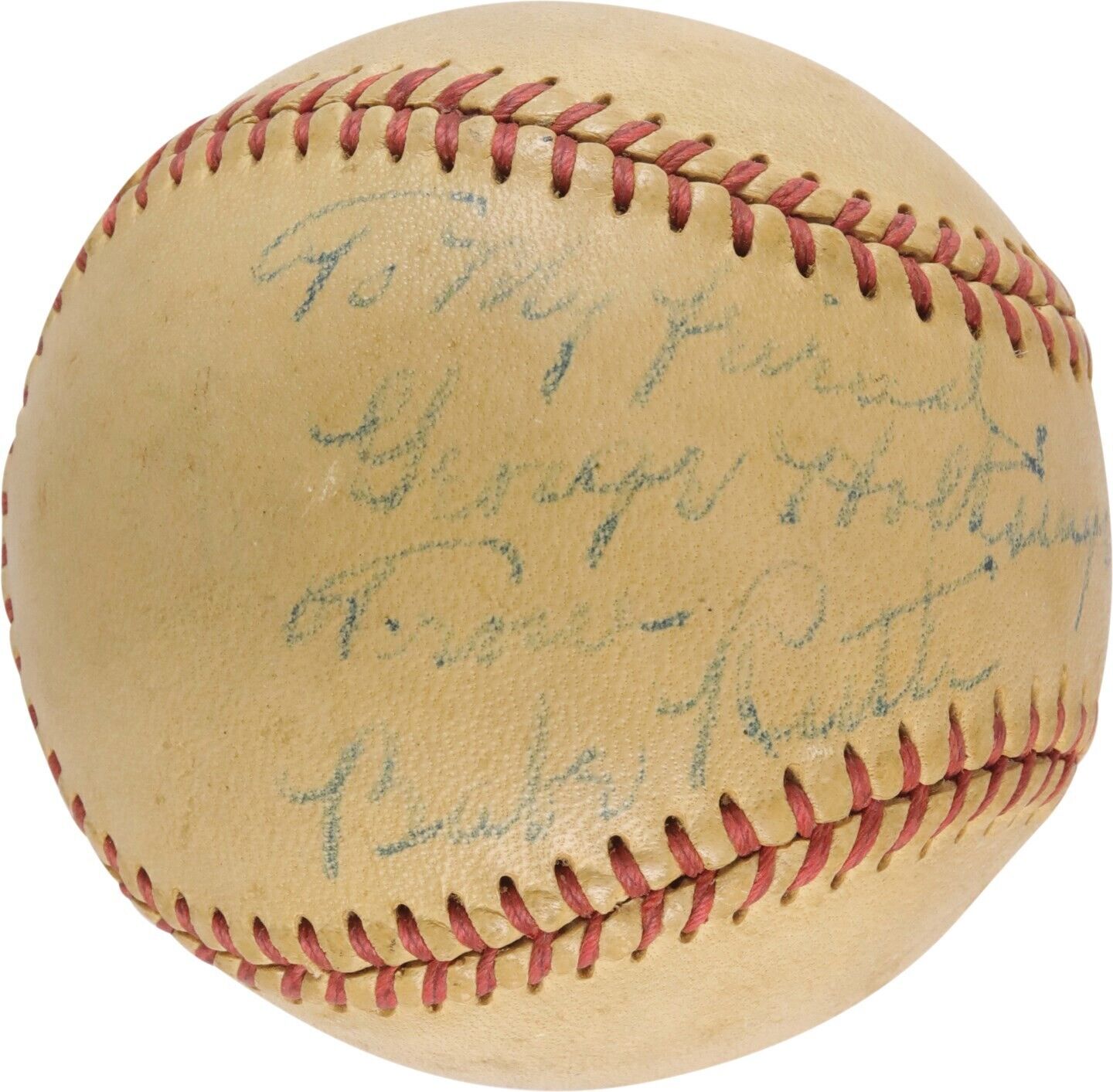 Babe Ruth Autographed Single Signed Baseball New York Yankees PSA LOA 25097