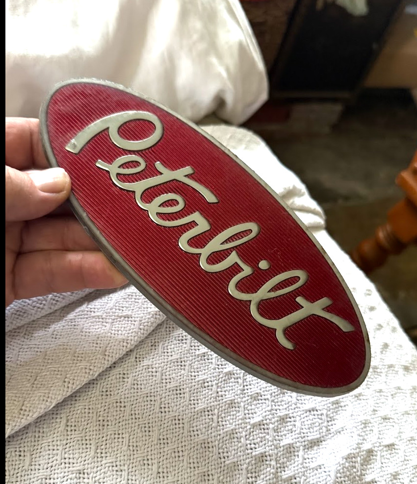Vintage Oval Peterbilt Truck OEM Nameplate Badge Emblem 12 Vintage Oval Peterbilt Truck OEM Nameplate Badge Emblem 12