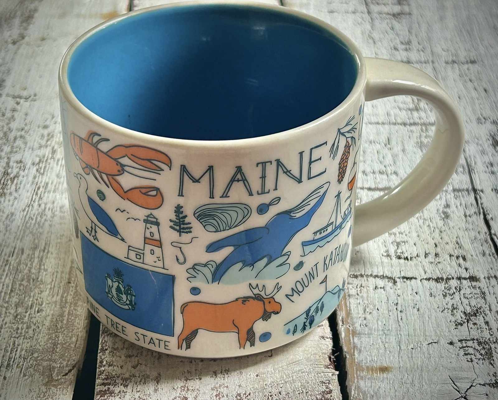 Starbucks Been There Series Maine USA 14 oz Mug Rare Discontinued coffee lobster Starbucks Been There Series Maine USA 14 oz Mug Rare Discontinued coffee lobster