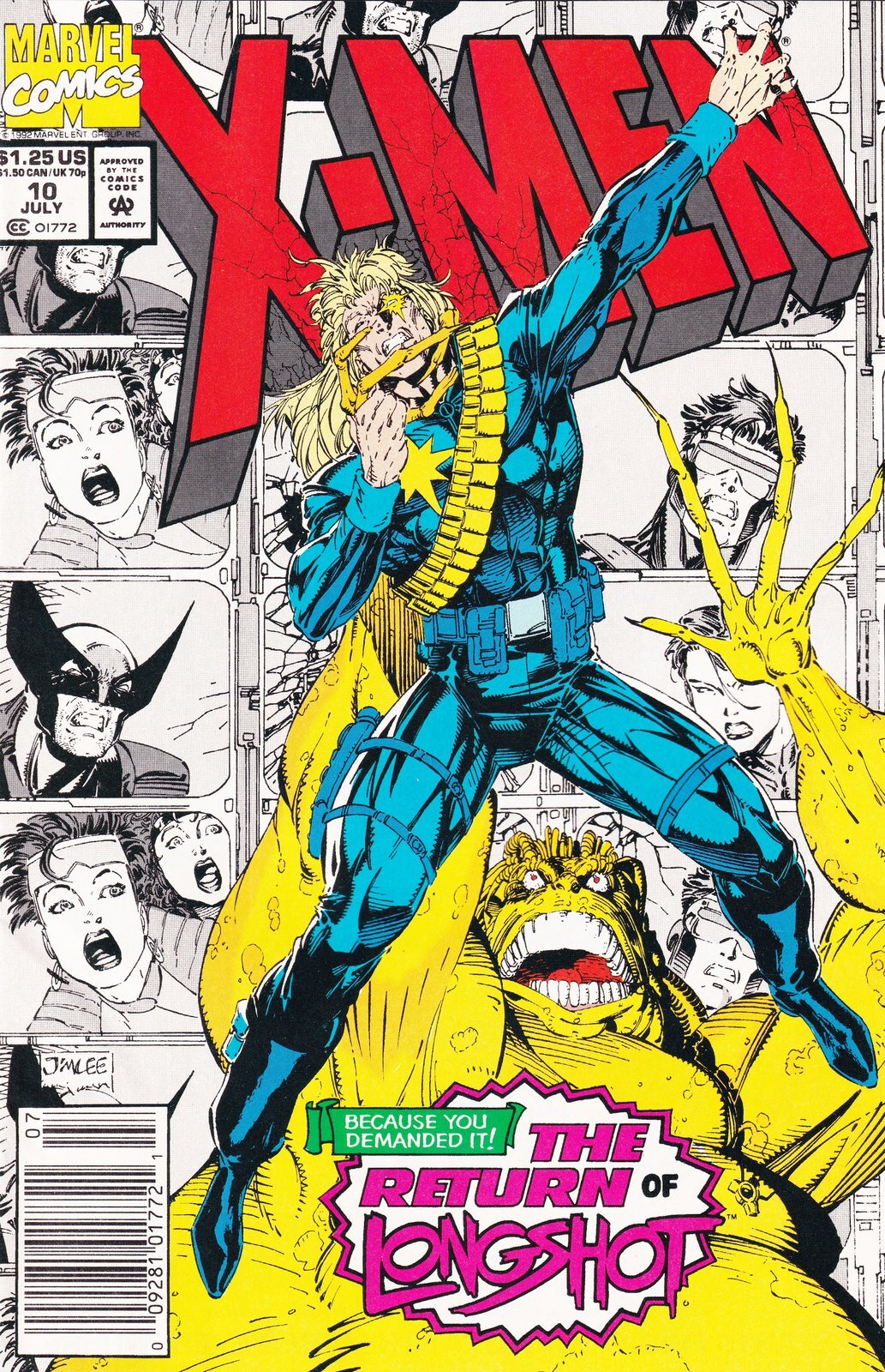 X-Men #10 Jim Lee Newsstand Cover Marvel Comics X-Men #10 Jim Lee Newsstand Cover Marvel Comics