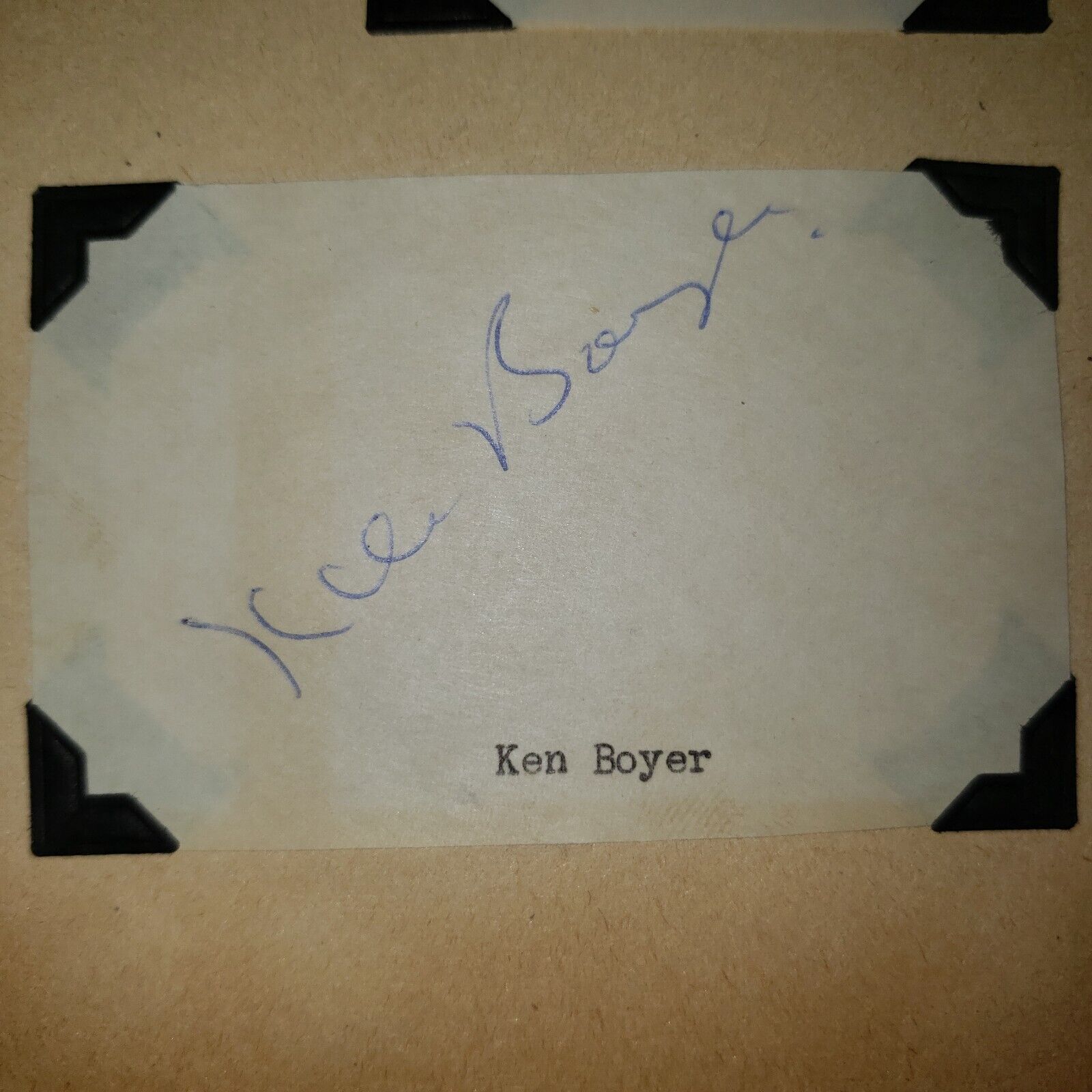 Vintage Ken Boyer Autograph