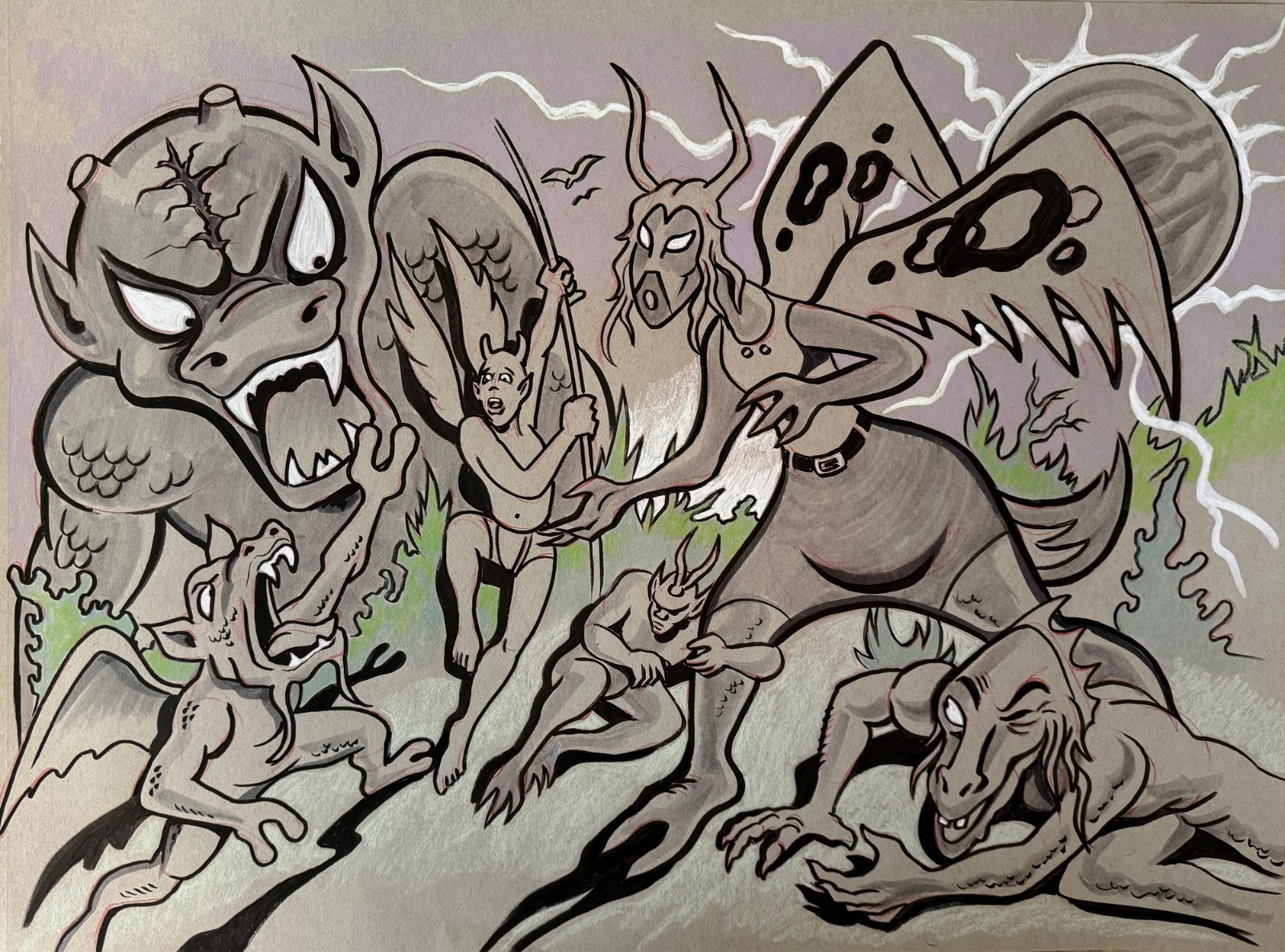 DEVILS & ANGELS.      MIKE BENNETT\'S  ORIGINAL  ART   (2026) 2/1/26.  2