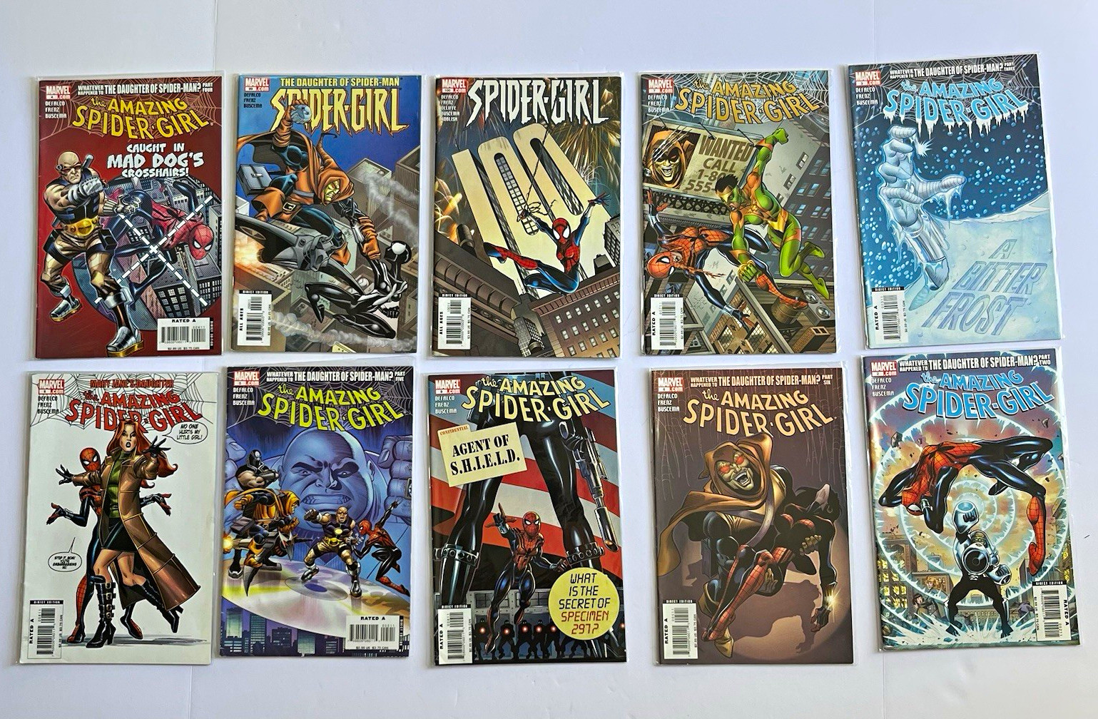 Marvel The Amazing Spider-Girl Comic Book Lot Direct Edition Spider-Girl/Man Marvel The Amazing Spider-Girl Comic Book Lot Direct Edition Spider-Girl/Man