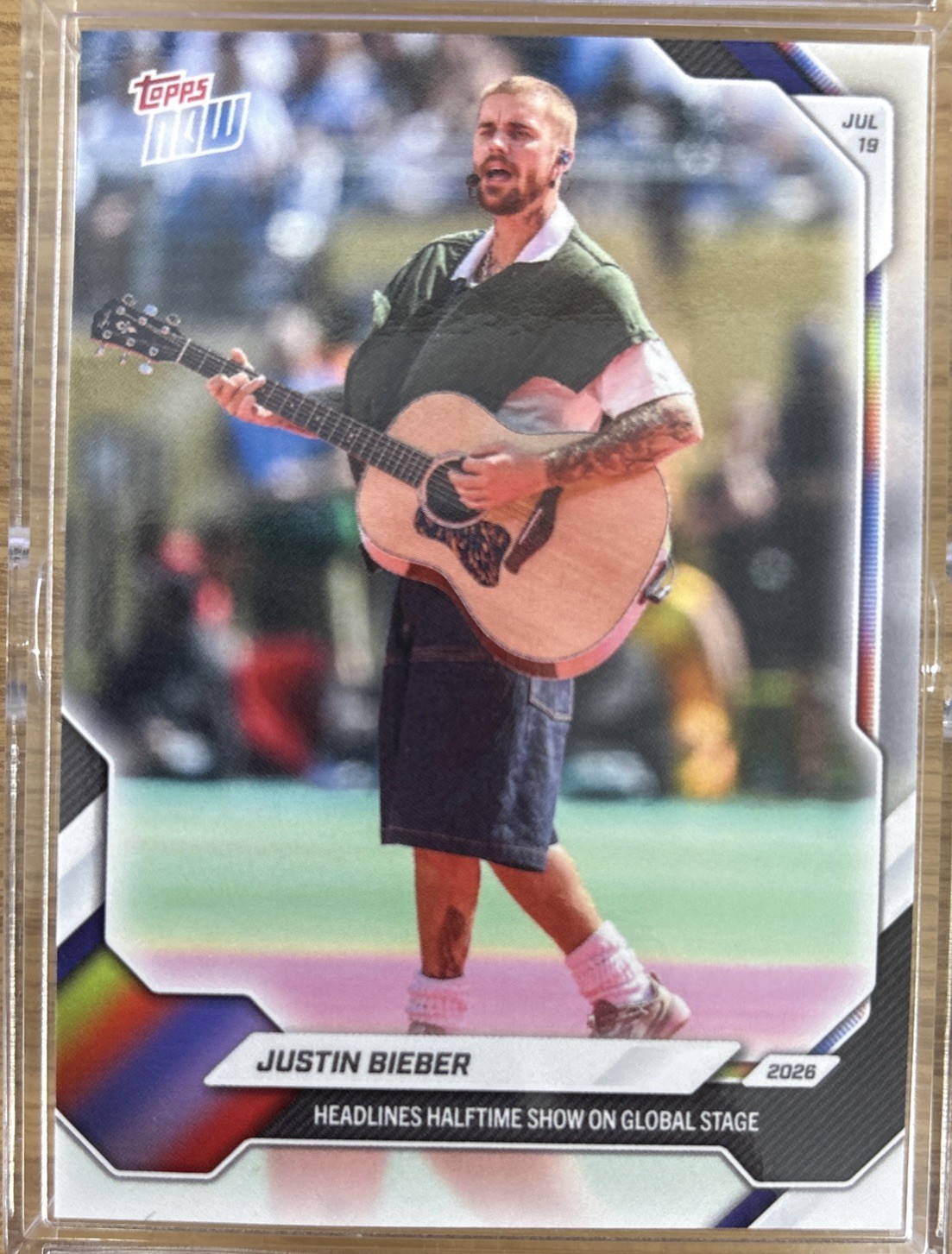 2026 Topps Now Justin Bieber #JB01 “Headlines Halftime Show” 2026 Topps Now Justin Bieber #JB01 “Headlines Halftime Show”