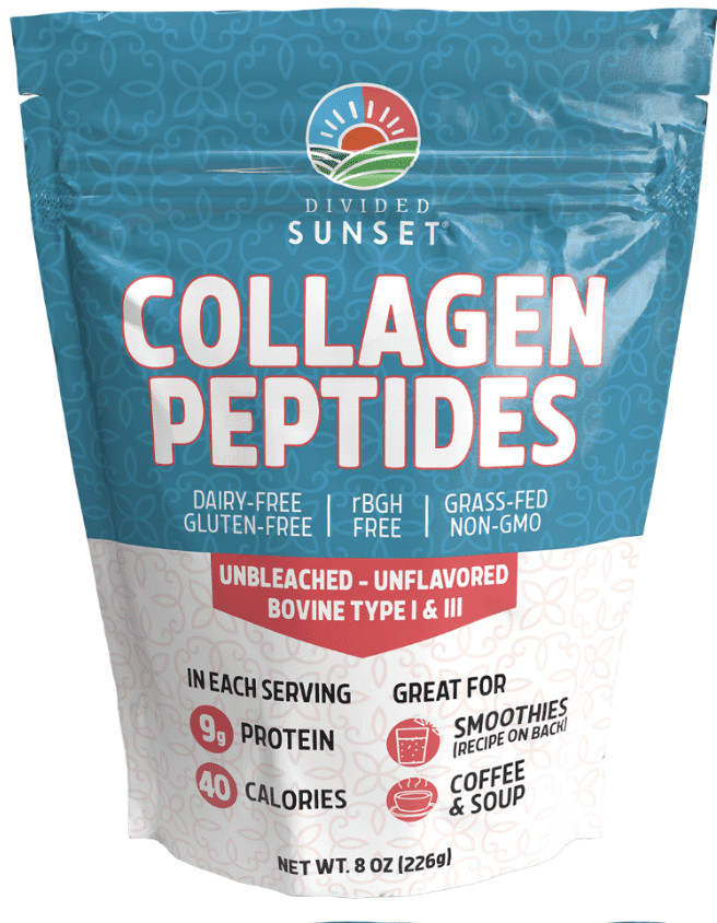 Divided Sunset Collagen Peptides Powder Mix, Unflavored - Unbleached, 8 oz Divided Sunset Collagen Peptides Powder Mix, Unflavored - Unbleached, 8 oz