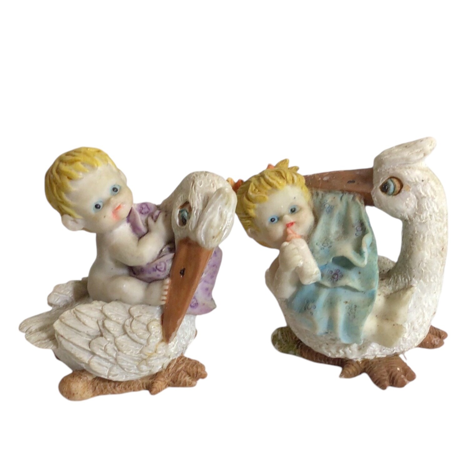Stork With Baby Resin Figurines Stork With Baby Resin Figurines