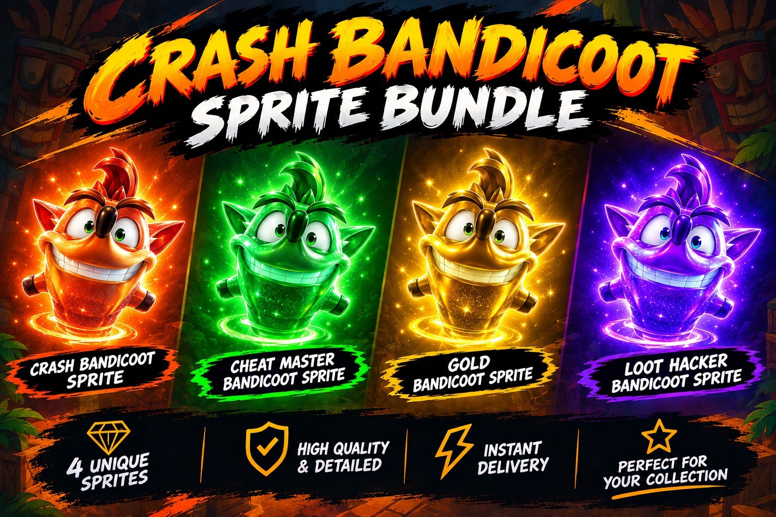 Bundle All Crash Bandicoot Sprites | You Keep It Bundle All Crash Bandicoot Sprites | You Keep It