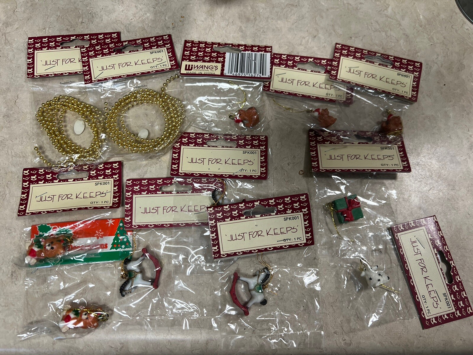 VTG WANG'S INTERNATIONAL Ornaments JUST FOR KEEPS Christmas LOT OF 12 VTG WANG'S INTERNATIONAL Ornaments JUST FOR KEEPS Christmas LOT OF 12