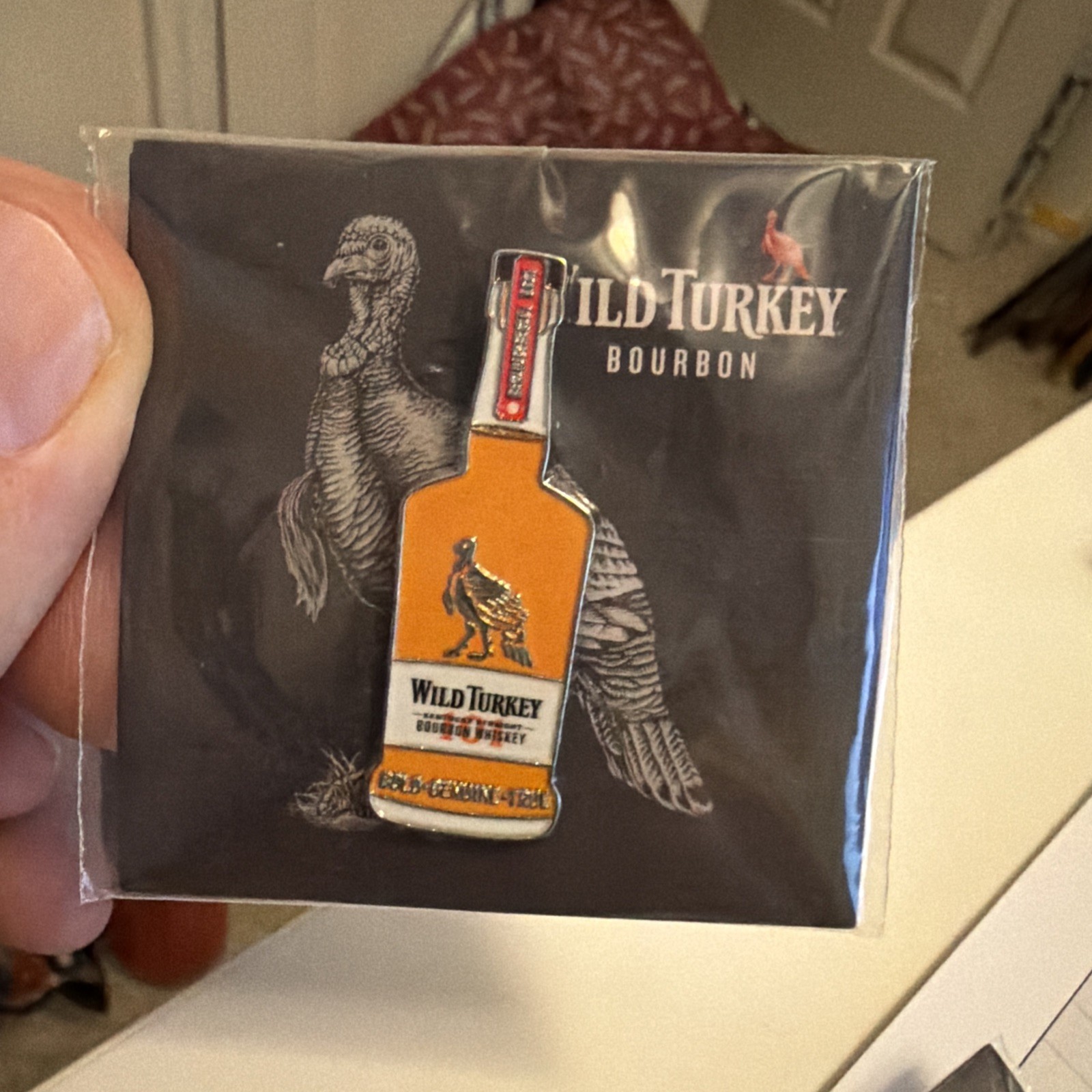 Wild Turkey 101 Bourbon Whiskey - Enamel Lapel Pin- NEW Wild Turkey Distilling Wild Turkey 101 Bourbon Whiskey - Enamel Lapel Pin- NEW Wild Turkey Distilling