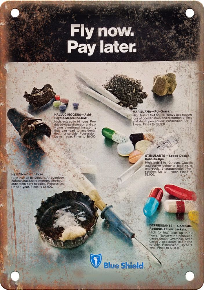 Vintage Anti Drug Marijuana Weed Ad Reproduction Metal Sign ZG44 Vintage Anti Drug Marijuana Weed Ad Reproduction Metal Sign ZG44