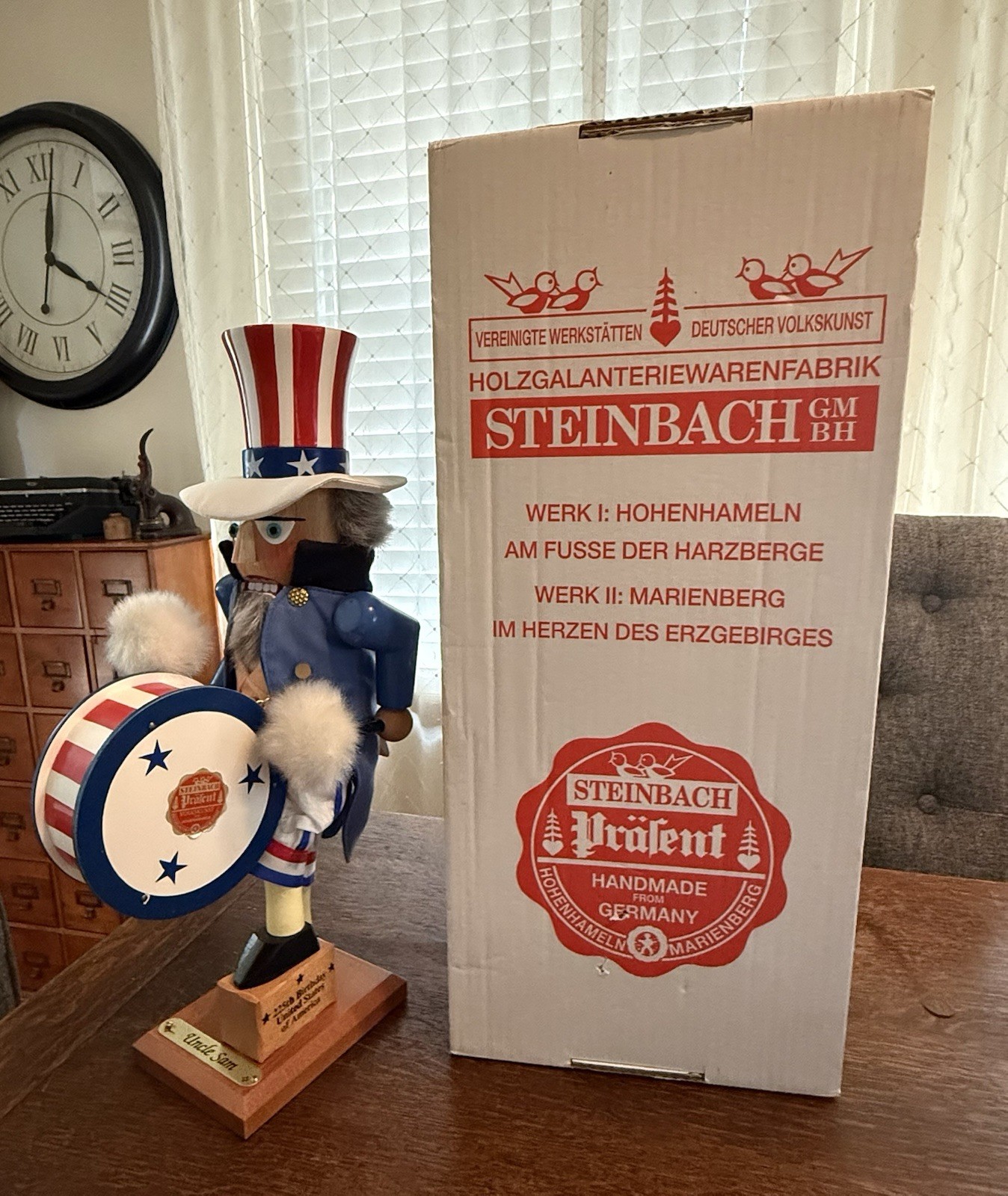 SIGNED - Steinbach 225th Anniversary Uncle Sam - Musical Nutcracker - S1800 SIGNED - Steinbach 225th Anniversary Uncle Sam - Musical Nutcracker - S1800