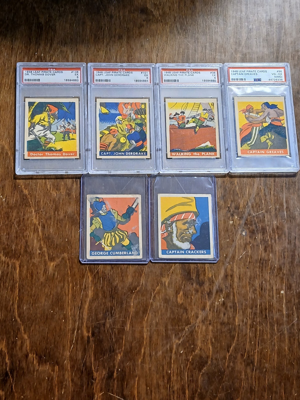 1948 Leaf Pirate Part Set 6/49 4 PSA Graded Vintage RARE Authentic Trading Cards 1948 Leaf Pirate Part Set 6/49 4 PSA Graded Vintage RARE Authentic Trading Cards