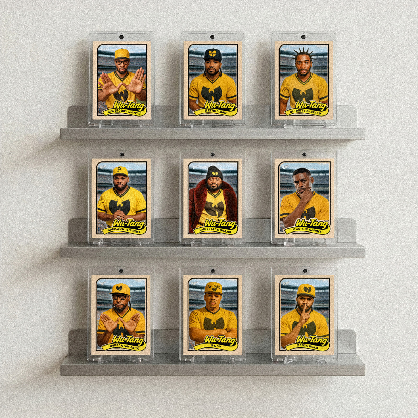 Wu Tang Clan Custom Trading Card Set of 9 By GLCCC Rza Method Man ODB Raekwon Wu Tang Clan Custom Trading Card Set of 9 By GLCCC Rza Method Man ODB Raekwon