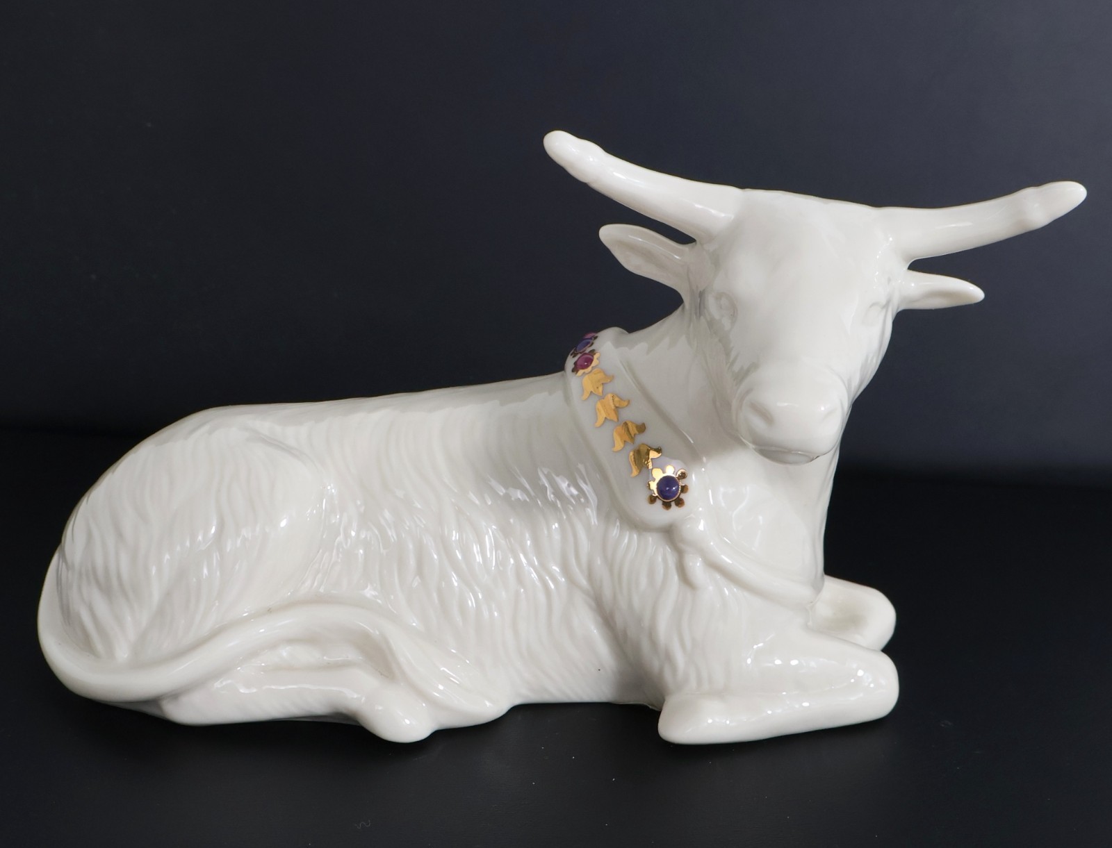 Vintage 1990\'s Lenox China Jewels Nativity Ox Oxen Porcelain Figurine No Box Vintage 1990\'s Lenox China Jewels Nativity Ox Oxen Porcelain Figurine No Box
