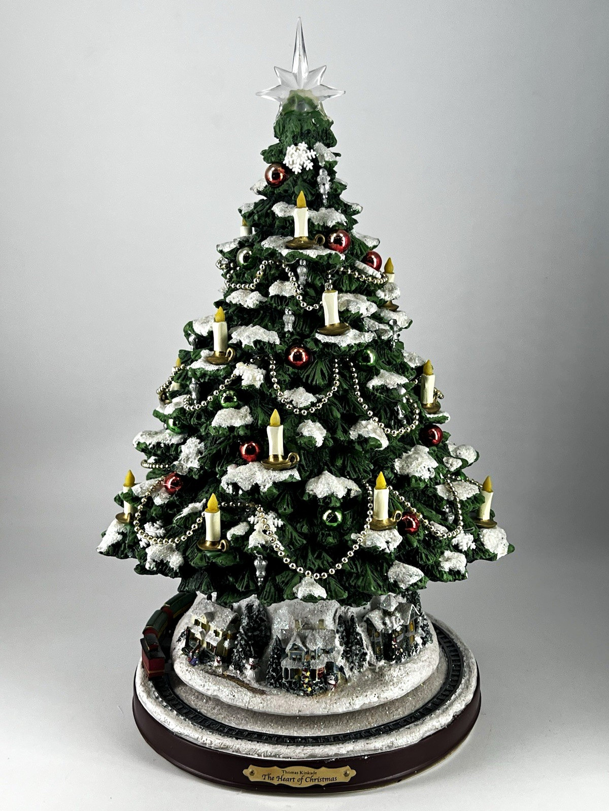 Thomas Kinkade The Heart Of Christmas Tabletop Tree w/Lights Motion/Music Tested Thomas Kinkade The Heart Of Christmas Tabletop Tree w/Lights Motion/Music Tested