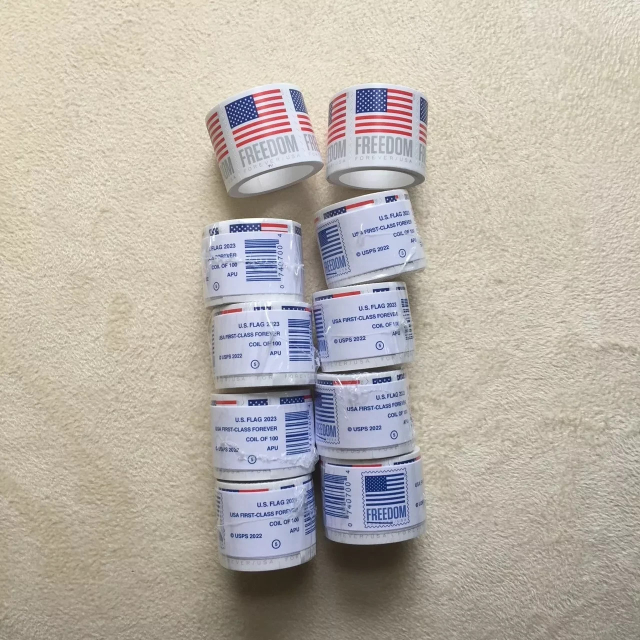 10 Roll Of 100 2023 U.S. Flag First Class US Postage Stamps 1000PCS New US Fast 10 Roll Of 100 2023 U.S. Flag First Class US Postage Stamps 1000PCS New US Fast