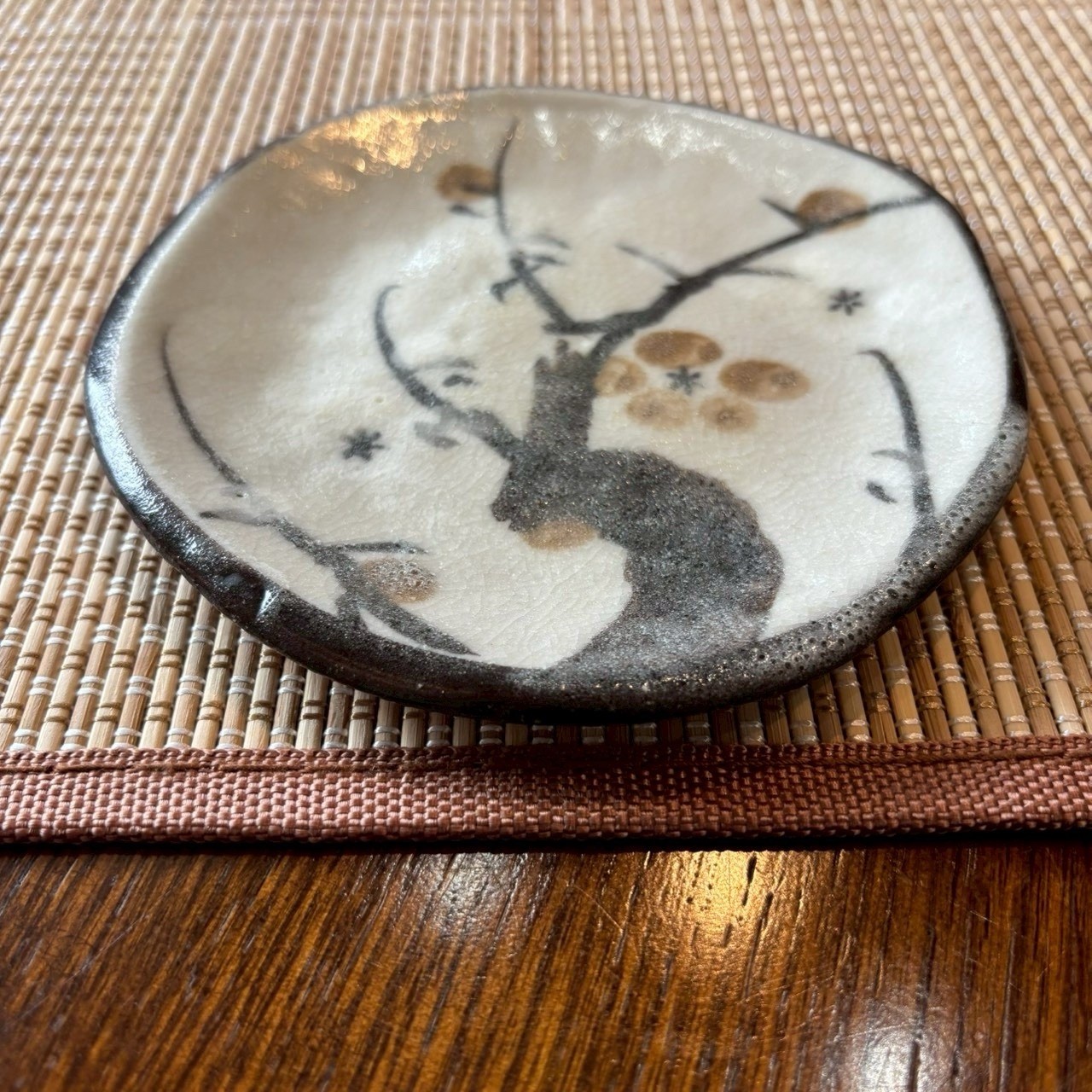Japanese Ceramic Plate 13cm Handmade Style Vintage Dish Japan