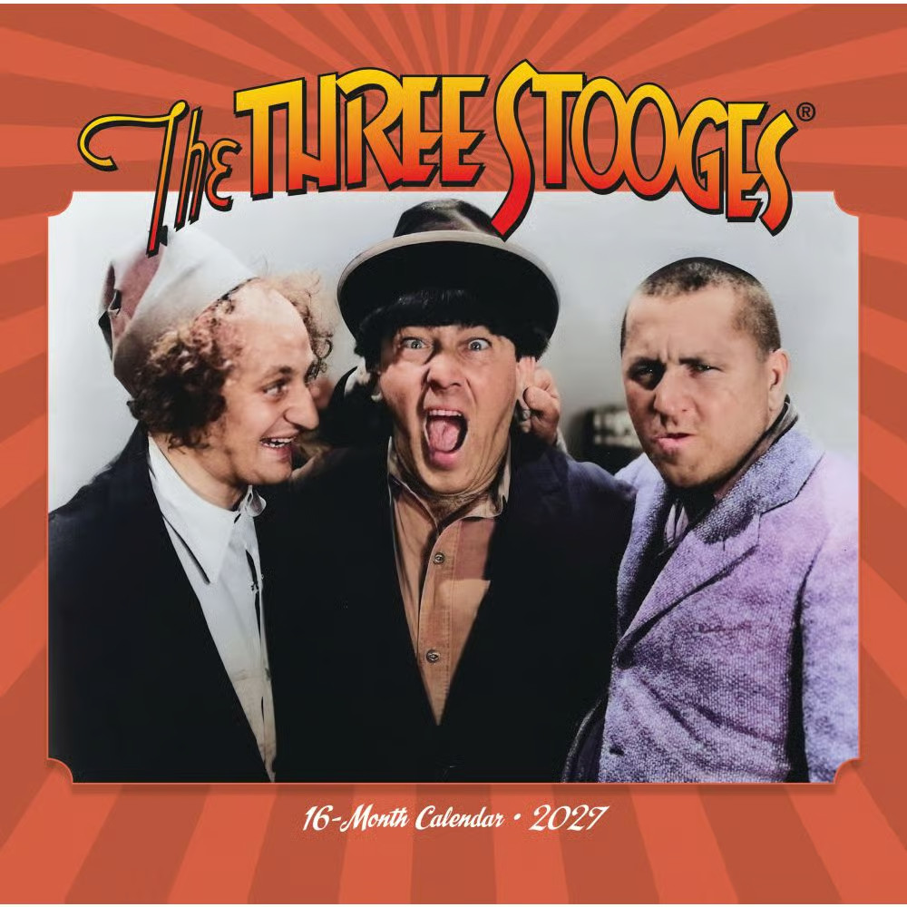 Carousel Calendars, Three Stooges 2027 Wall Calendar Carousel Calendars, Three Stooges 2027 Wall Calendar