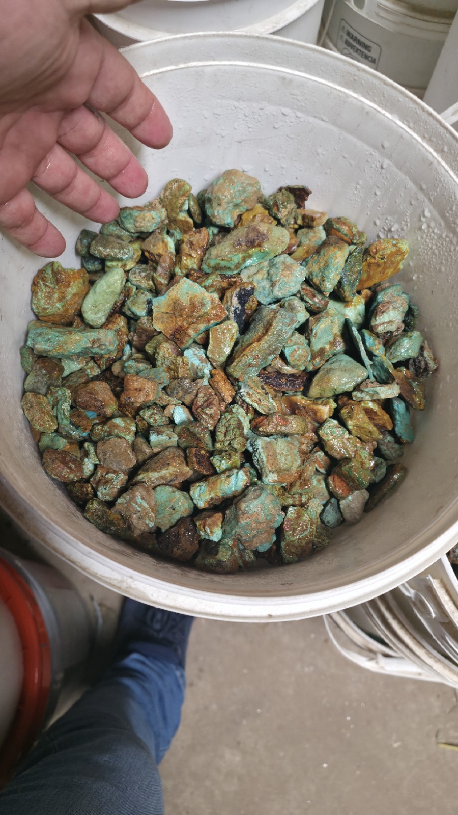 Stabilized Blue-green turquoise with brown matrix (By The Pound) 1/2 Stabilized Blue-green turquoise with brown matrix (By The Pound) 1/2