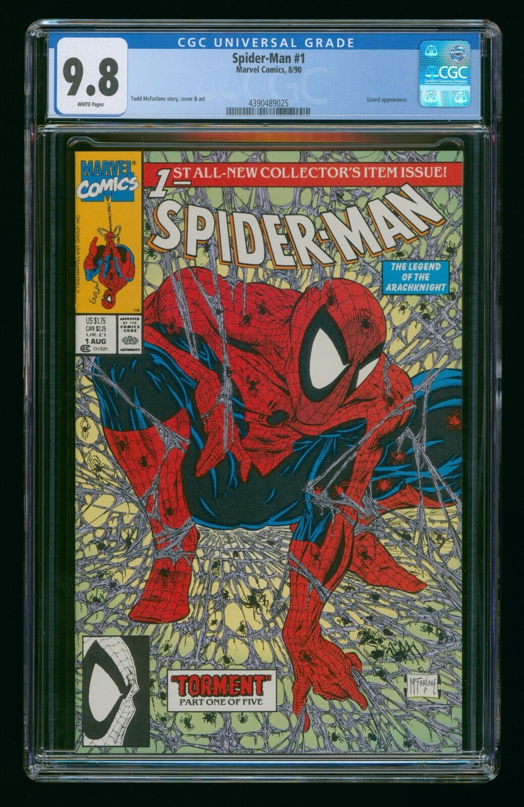 SPIDER-MAN #1 (1990) CGC 9.8 WHITE PAGES