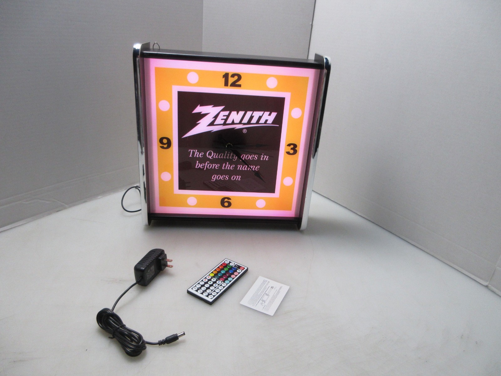 Zenith Quality goes in LED light up Advertising wall clock Brand New Zenith Quality goes in LED light up Advertising wall clock Brand New