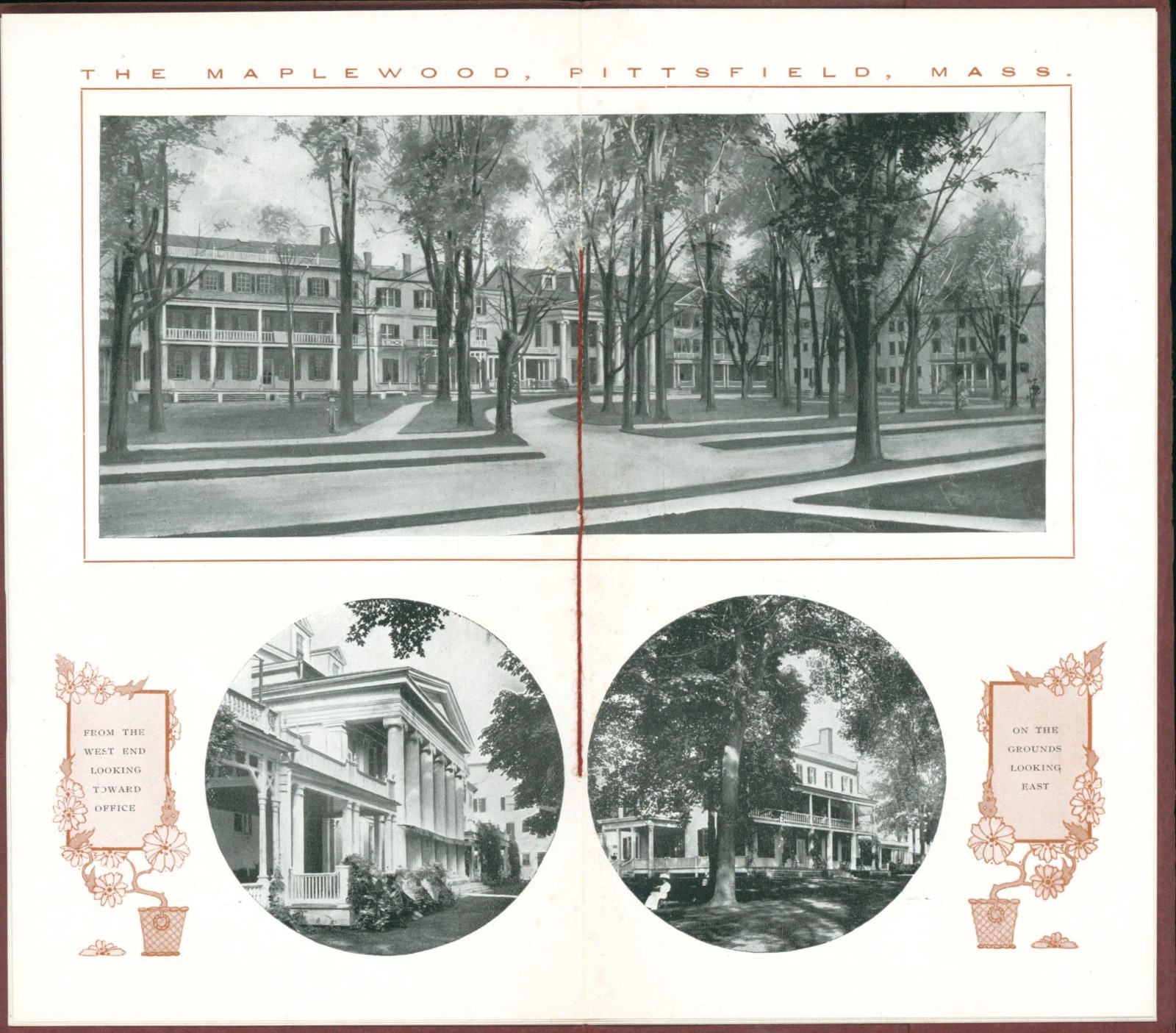 c1908 Maplewood Hotel Pittsfield MA Berkshire Hills Illustrated Resort Brochure c1908 Maplewood Hotel Pittsfield MA Berkshire Hills Illustrated Resort Brochure
