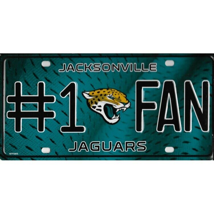 jacksonville #1 fan nfl football license plate usa made
