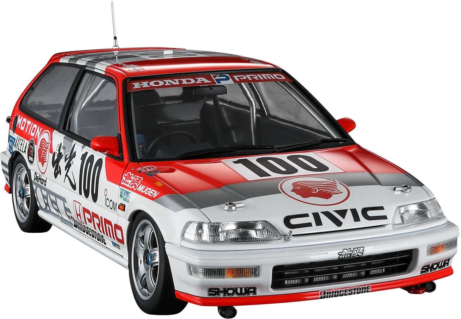 NEW Hasegawa 124 Idemitsu MOTION MUGEN CIVIC EF9 1991 JTC Champion Plastic