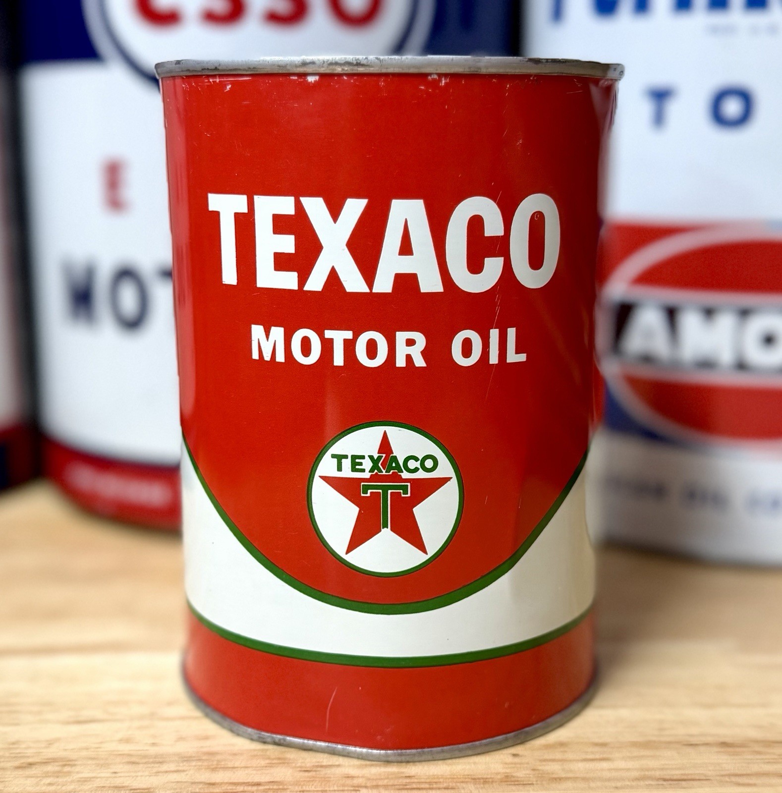Vintage NOS Texaco Motor Oil Can Quart FULL Vintage NOS Texaco Motor Oil Can Quart FULL