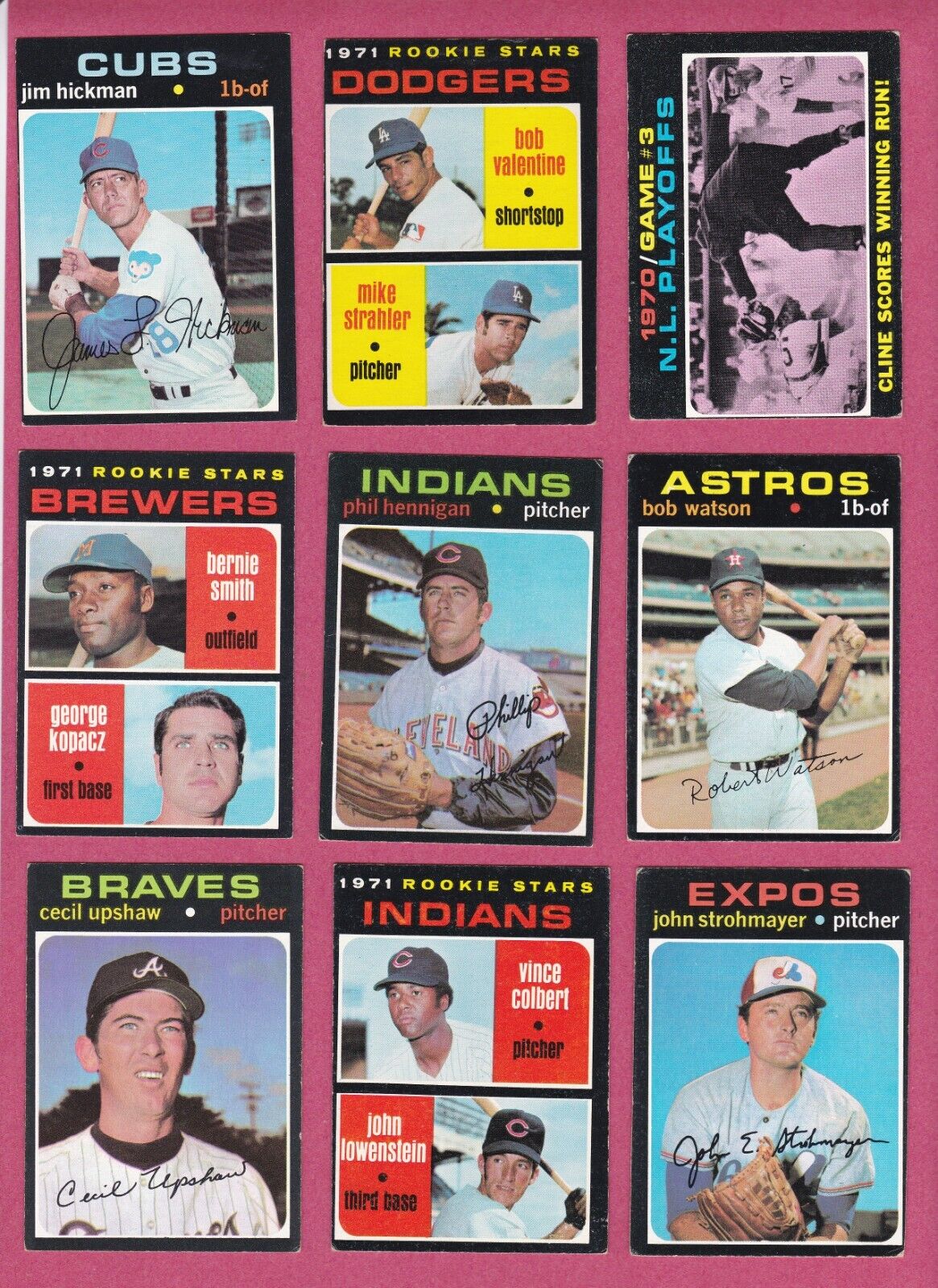 1971 Topps Baseball Cards, VG to EX+ commons #201-398 to complete your set