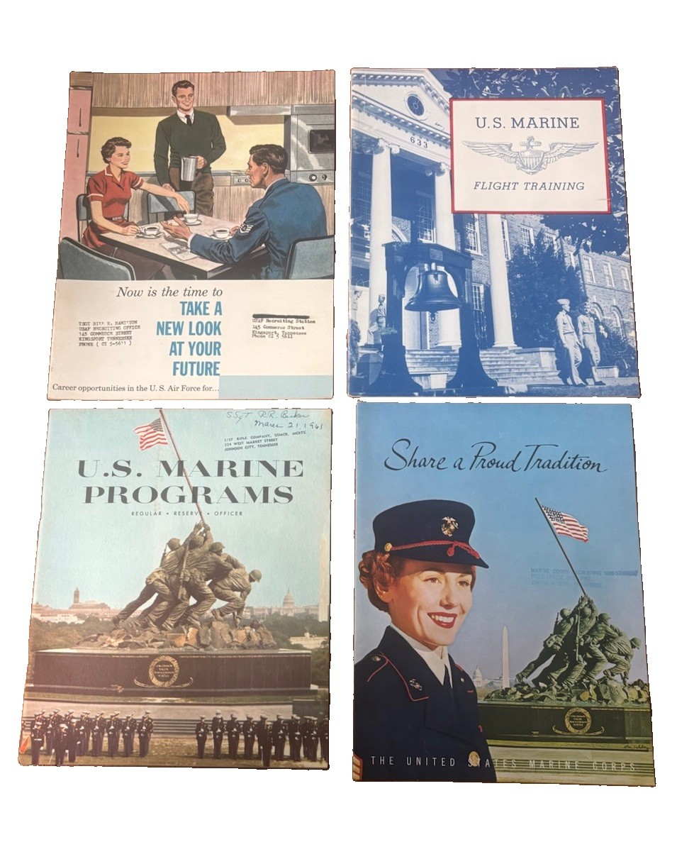 Vintage US Marines & Air Force Recruiting Brochures - VG Vintage US Marines & Air Force Recruiting Brochures - VG