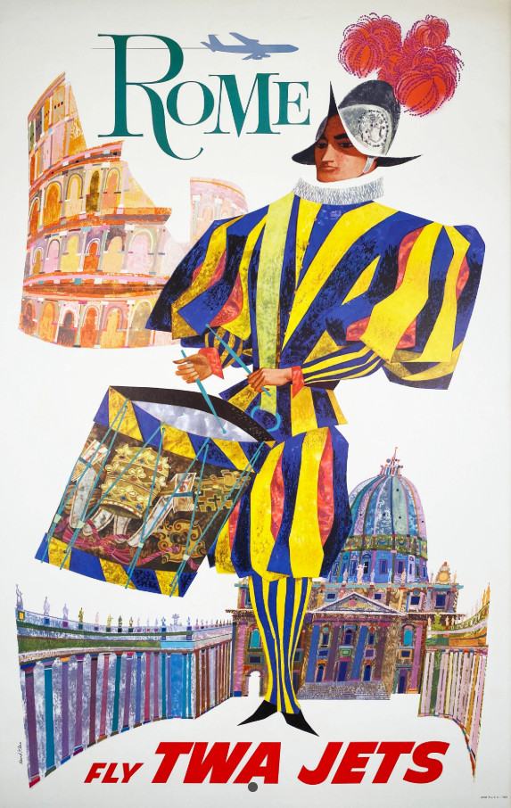 TWA Vintage Rome Poster