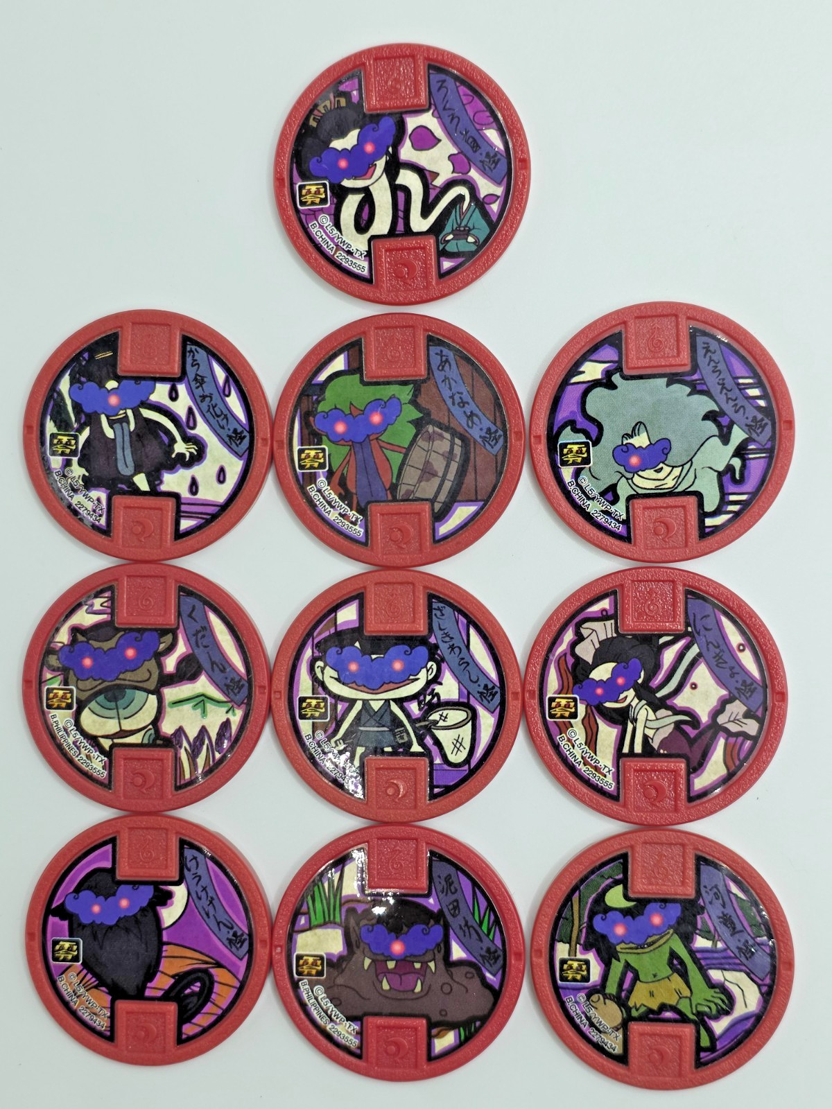 Yo-kai Watch Wicked Kaima Red Classic Medals Complete 10 Set Bandai Japan