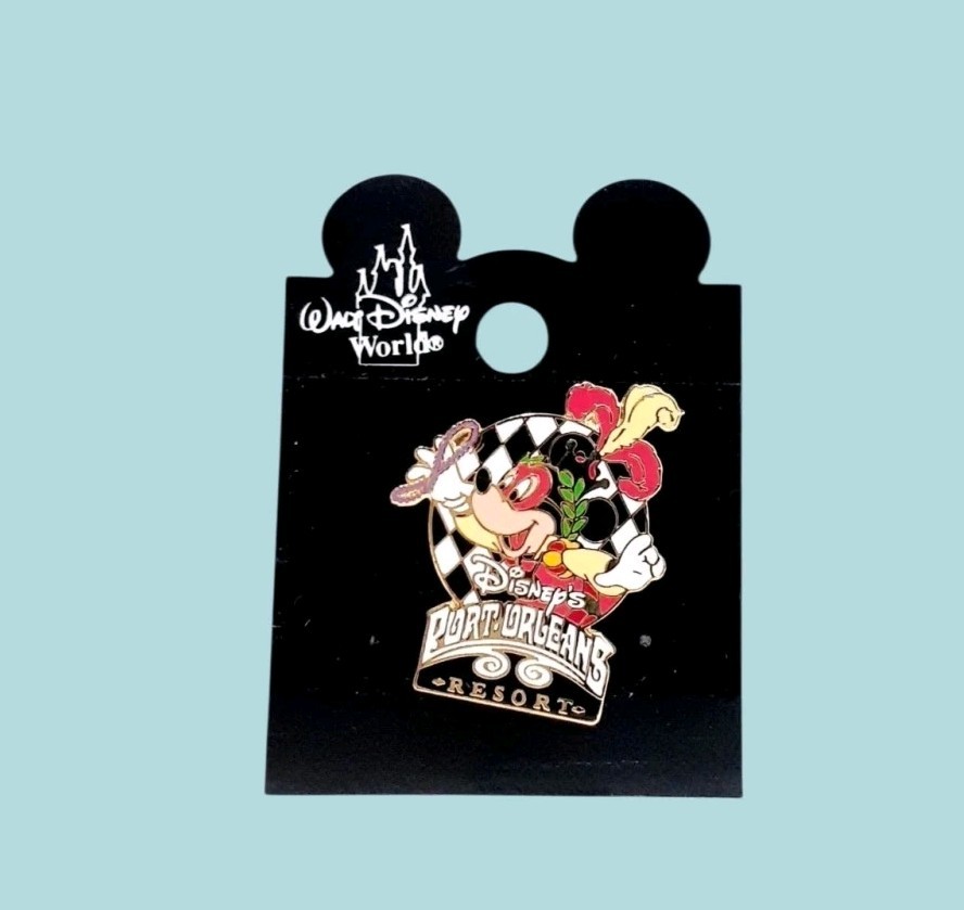 Vintage Disney Port Orleans Resort Mickey Mouse Mardi Gras Pin Rare 