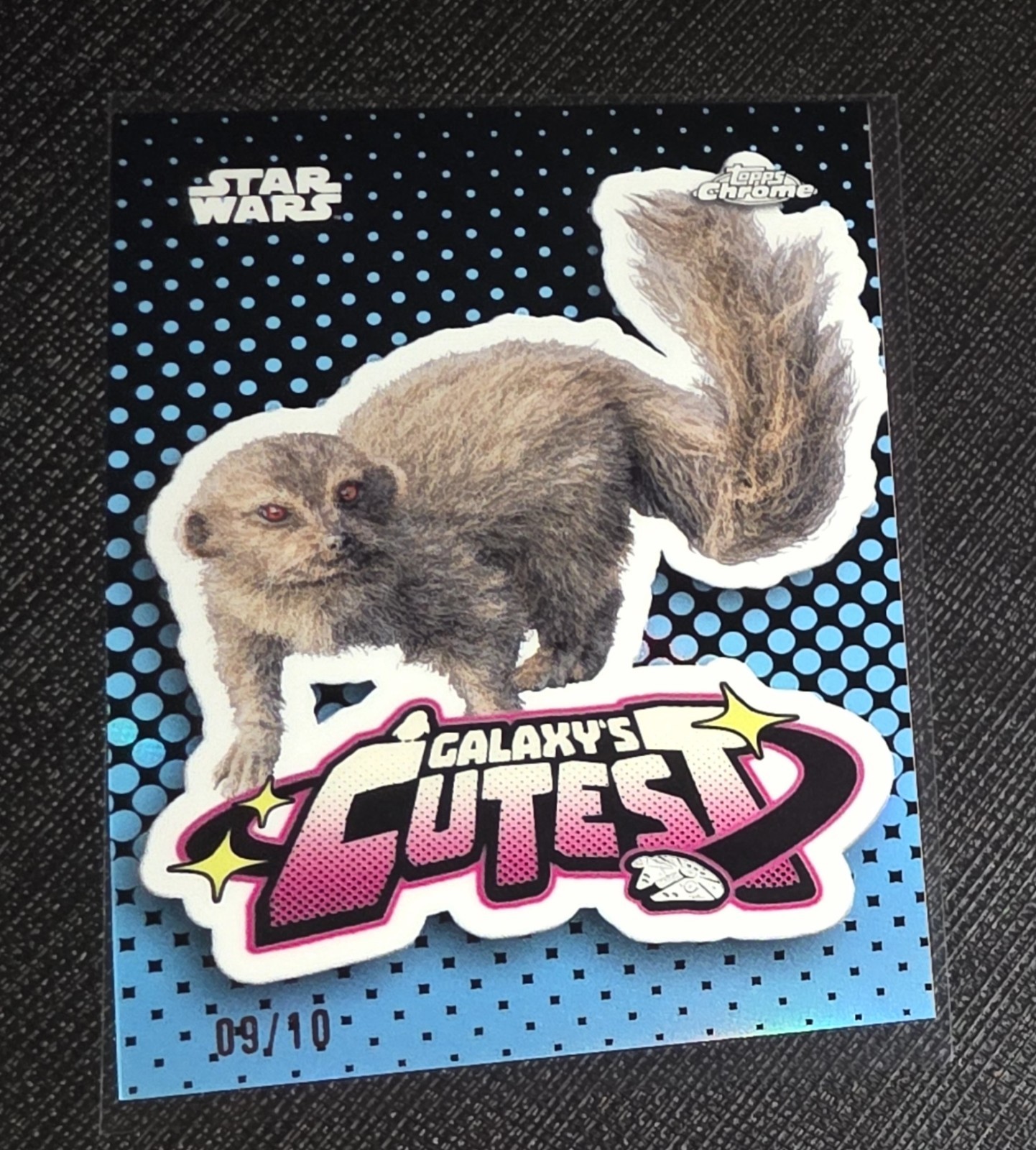 2026 Topps Chrome #'d 9/10 Star Wars Cutest Lava Meerkat Insert Card Refractor 2026 Topps Chrome #'d 9/10 Star Wars Cutest Lava Meerkat Insert Card Refractor