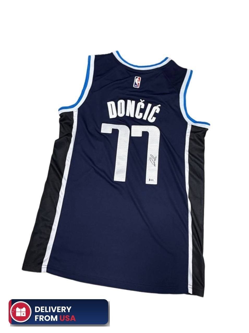 Blue Luka Doncic #77 MAUS Hand Signed Autographed Jersey BECKETT COA Blue Luka Doncic #77 MAUS Hand Signed Autographed Jersey BECKETT COA