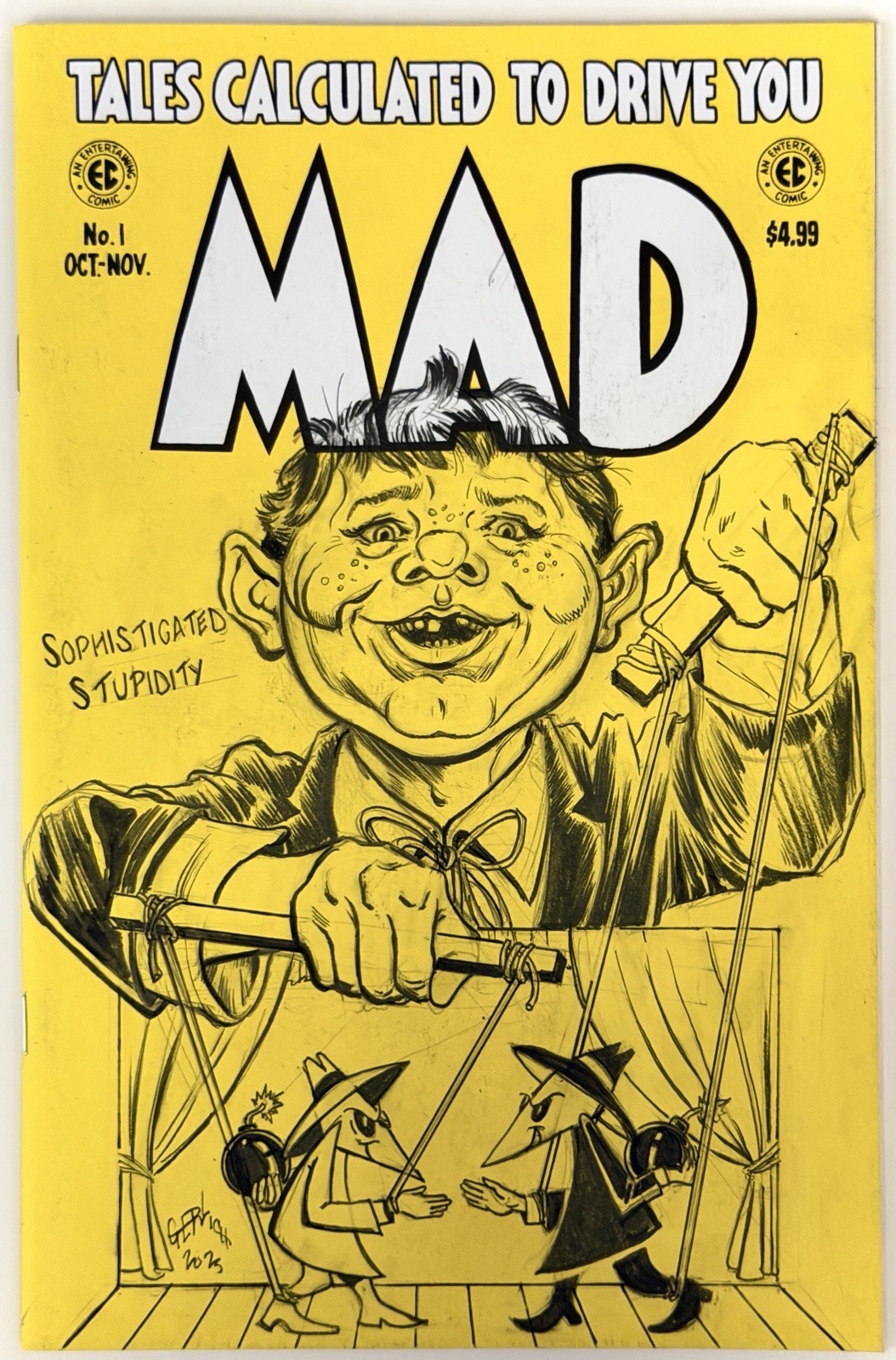 Tales Calculated to Drive You Mad #1 - Original Spy vs Spy Art by Gerlich w/COA Tales Calculated to Drive You Mad #1 - Original Spy vs Spy Art by Gerlich w/COA