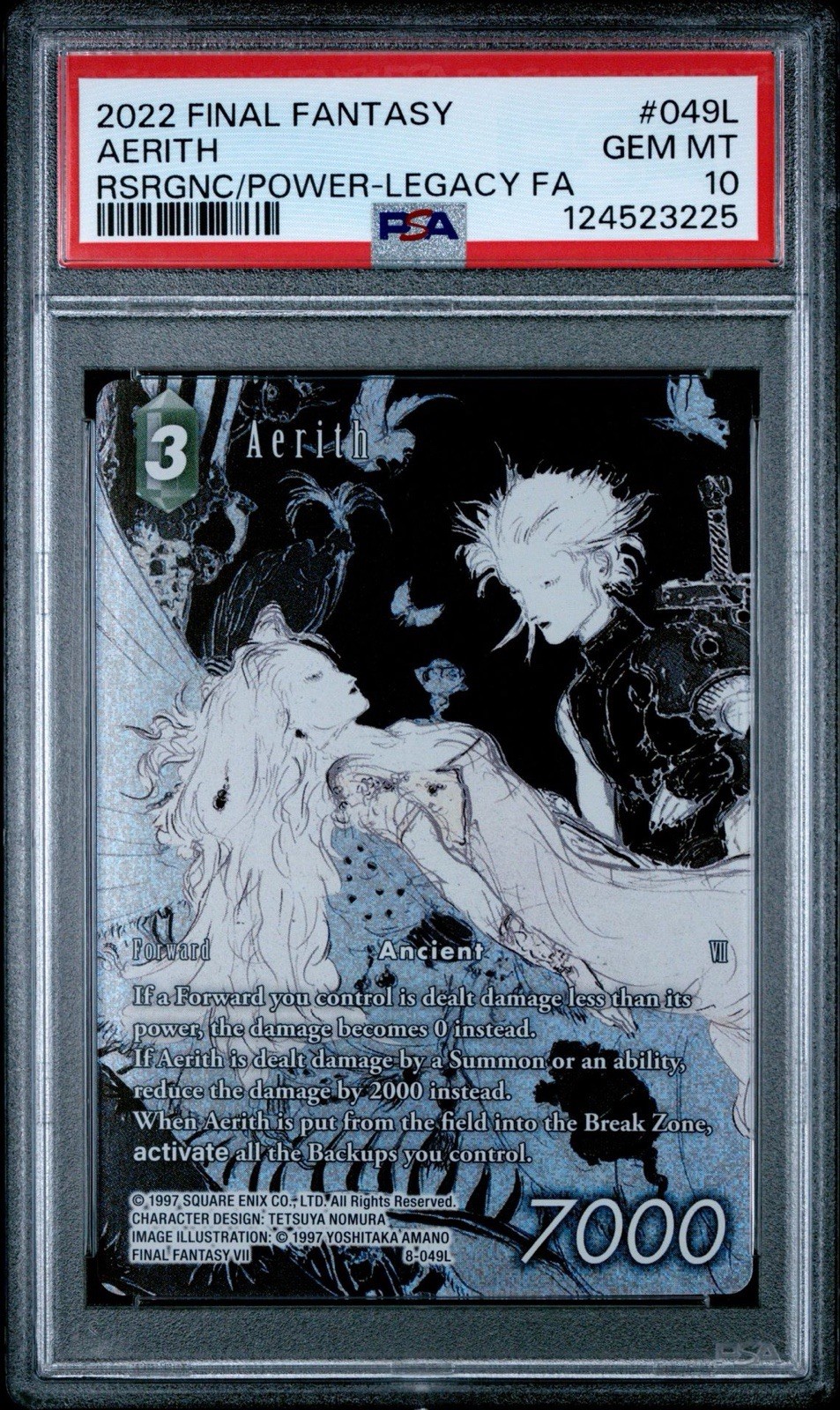 PSA 10 - Final Fantasy TCG - Aerith - 8-049L - Resurgence Of Power - Full Art PSA 10 - Final Fantasy TCG - Aerith - 8-049L - Resurgence Of Power - Full Art
