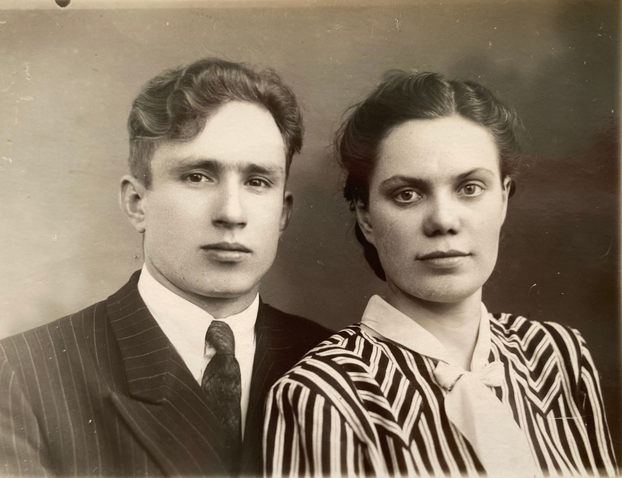 Handsome young man guy & beautiful woman portrait soviet life ussr vintage photo Handsome young man guy & beautiful woman portrait soviet life ussr vintage photo