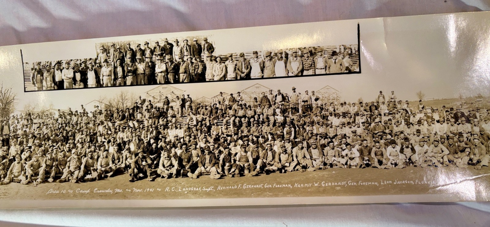 VTG 1941 Panoramic Group Photo Camp Blanding FL Military Personnel Or Trainees VTG 1941 Panoramic Group Photo Camp Blanding FL Military Personnel Or Trainees